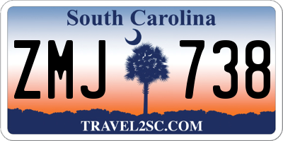 SC license plate ZMJ738