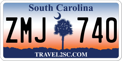 SC license plate ZMJ740