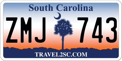 SC license plate ZMJ743