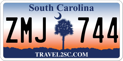 SC license plate ZMJ744