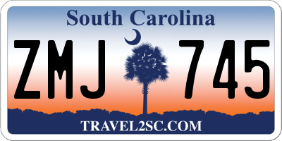 SC license plate ZMJ745