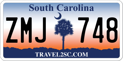 SC license plate ZMJ748
