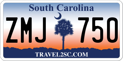 SC license plate ZMJ750
