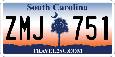 SC license plate ZMJ751