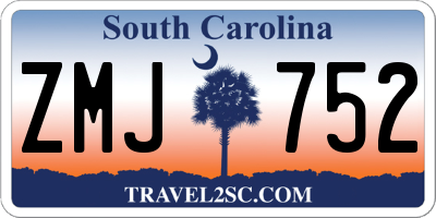 SC license plate ZMJ752