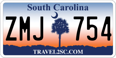 SC license plate ZMJ754