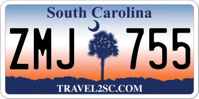 SC license plate ZMJ755
