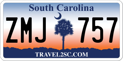 SC license plate ZMJ757