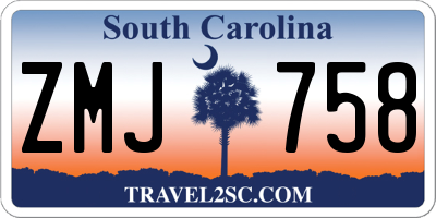 SC license plate ZMJ758