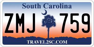SC license plate ZMJ759