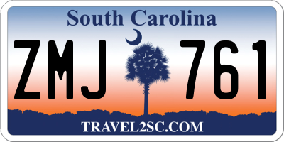 SC license plate ZMJ761