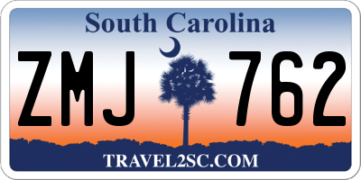 SC license plate ZMJ762