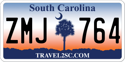 SC license plate ZMJ764