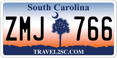 SC license plate ZMJ766