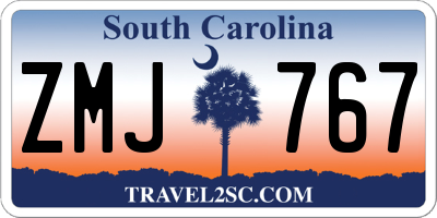 SC license plate ZMJ767