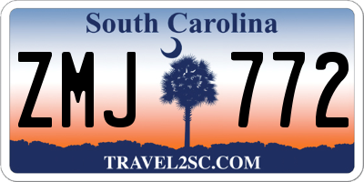SC license plate ZMJ772
