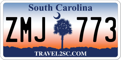 SC license plate ZMJ773