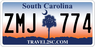 SC license plate ZMJ774