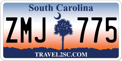 SC license plate ZMJ775
