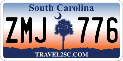SC license plate ZMJ776