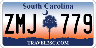 SC license plate ZMJ779