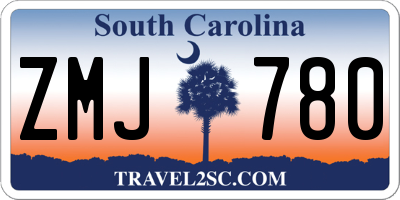 SC license plate ZMJ780