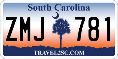SC license plate ZMJ781