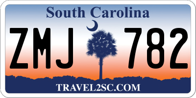 SC license plate ZMJ782