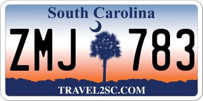 SC license plate ZMJ783