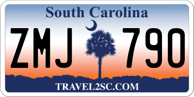 SC license plate ZMJ790