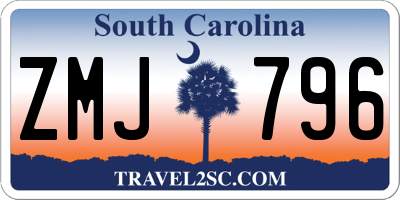 SC license plate ZMJ796