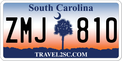 SC license plate ZMJ810