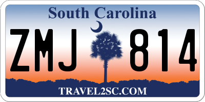 SC license plate ZMJ814