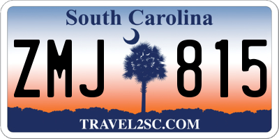 SC license plate ZMJ815