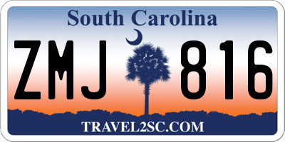 SC license plate ZMJ816