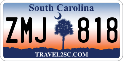 SC license plate ZMJ818