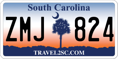SC license plate ZMJ824
