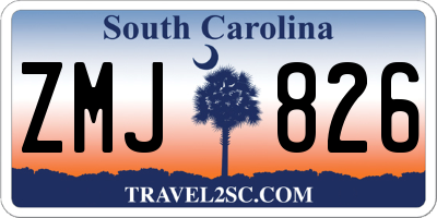 SC license plate ZMJ826