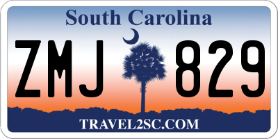 SC license plate ZMJ829