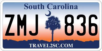 SC license plate ZMJ836