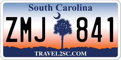 SC license plate ZMJ841