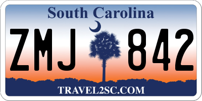 SC license plate ZMJ842