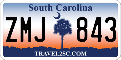 SC license plate ZMJ843