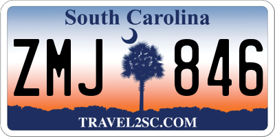 SC license plate ZMJ846