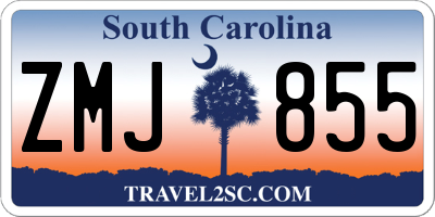 SC license plate ZMJ855