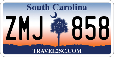 SC license plate ZMJ858