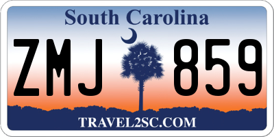 SC license plate ZMJ859