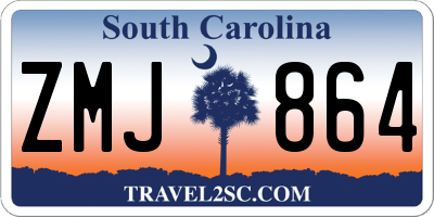 SC license plate ZMJ864