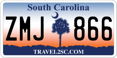SC license plate ZMJ866
