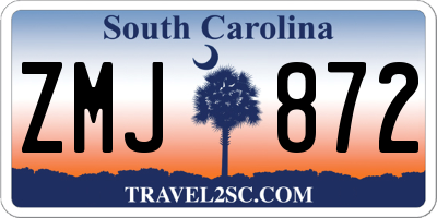 SC license plate ZMJ872